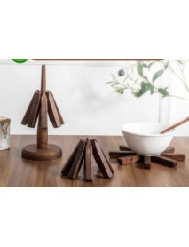 4 LÜ STANDLI AHŞAP NİHALE CEVİZ