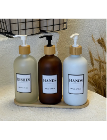 BAMBU ALTLIKLI ÜÇLÜ SIVI SABUNLUK